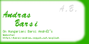 andras barsi business card